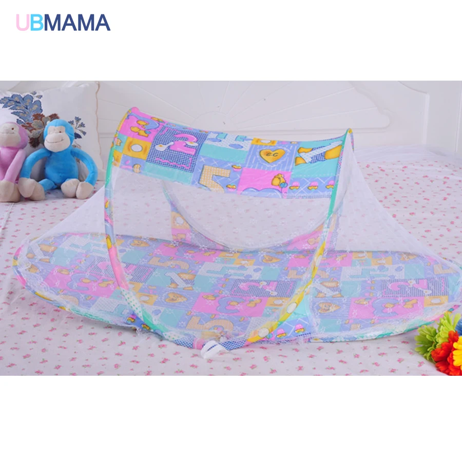 Mosquito net portable cotton folding foldable Portable zipper large size Colorful Dusty Boy girl baby with movable crib bed