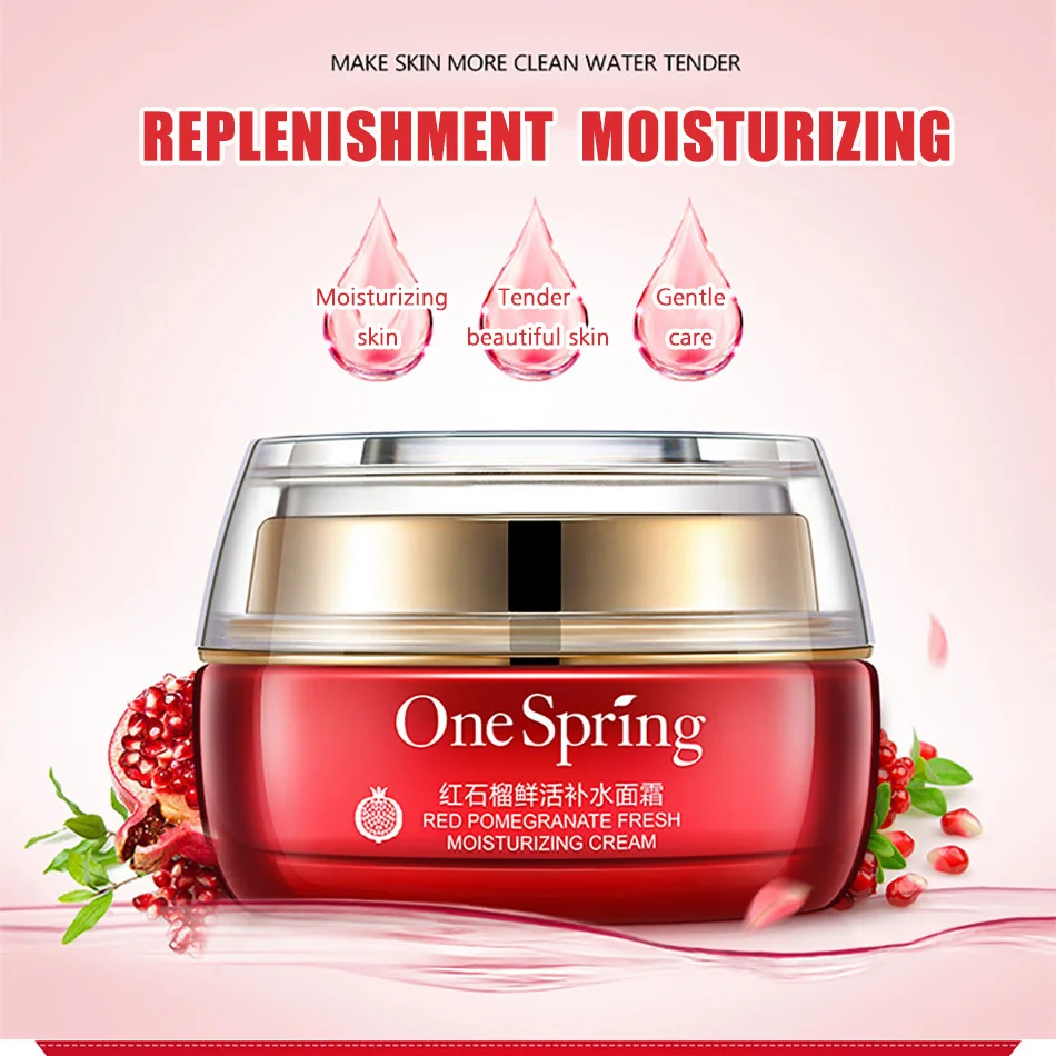 Product Name Red Pomegranate Skin Care Set Product specifications Red Pomegranate Moisturizing Cream 50g Red Pomegranate Cleanser 100g Red Pomegranate Eye