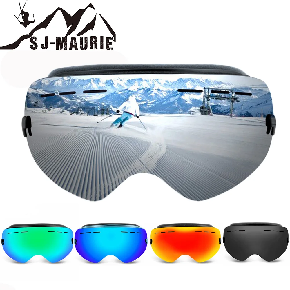 SJ-Maurie كامل الوجه الثلوج قناع على الجليد نظارات مكافحة الضباب نظارات تزلج تسلق الجبال الثلوج نظارات Photochrome نظارات الادسنس