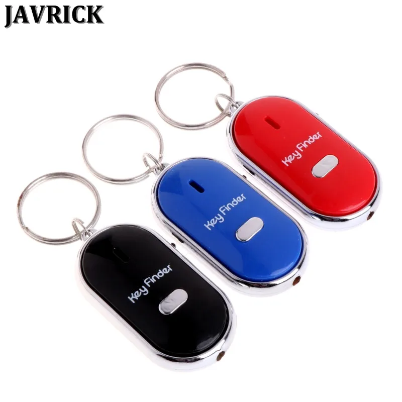 

JAVRICK LED Key Finder Locator Find Lost Keys Chain Keychain Whistle Sound Control Key Holder Rings Women Men Jewelry