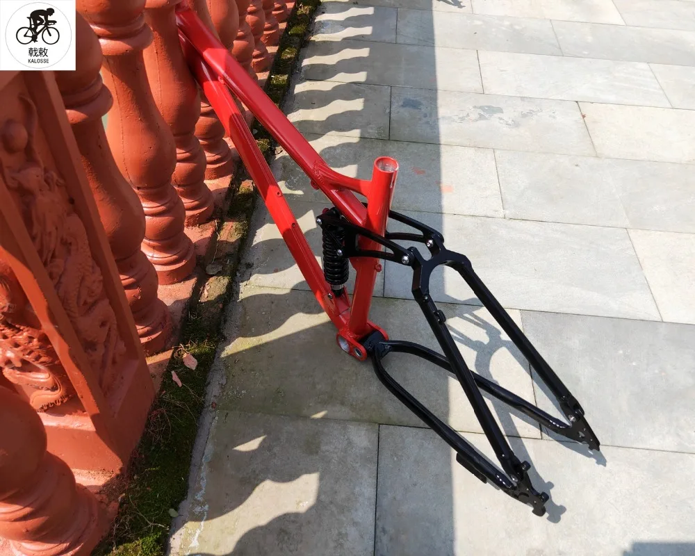 Sale Kalosse oil spring suspension soft-tail  mountain  bike frame  190mm travel  26inch  Mountain bike frame 4