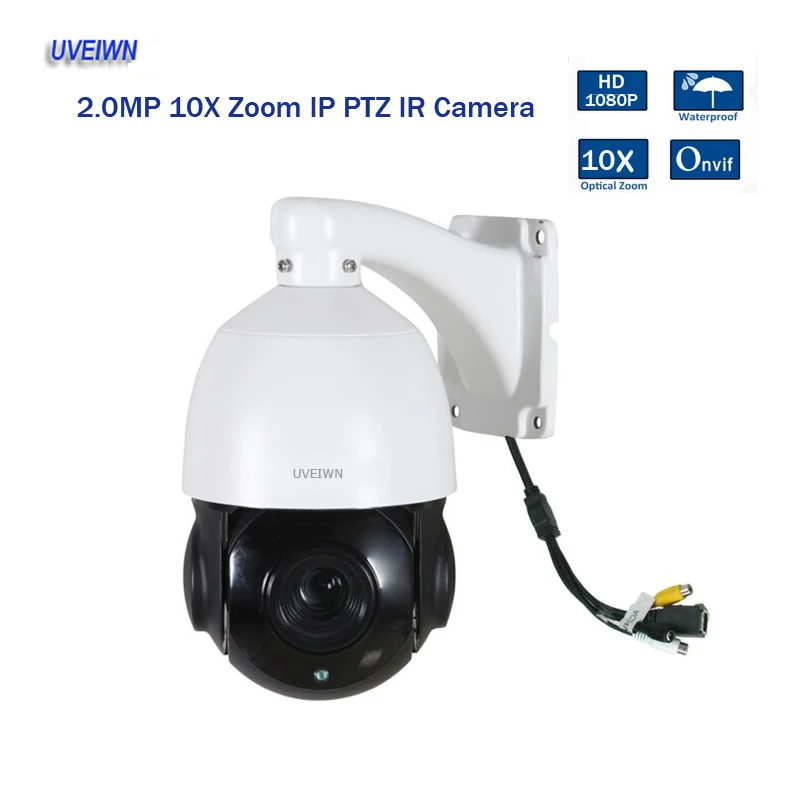UVEIWN 5 дюймов 2.0 мегапикселей H.264 Всепогодный IP66 HD IP Купольная Камера PTZ 10X