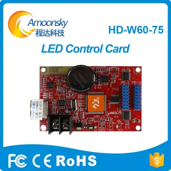 

Original Factory New Product HD-W60-75 Full Color WIFI LED Control Card 640*64 2*HUB75B RGB color asynchronous LED control card