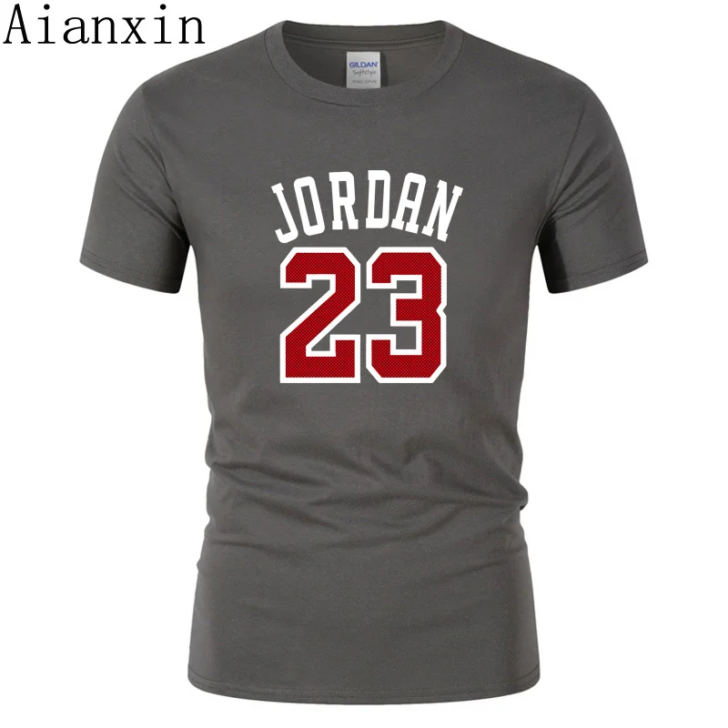 

AIANXIN summer Hot Sale New Tee Jordan 23 Print Men Swag T-Shirt Top Quality Cotton Jordan 23 Hip Hop Short Sleeve T shirt Men