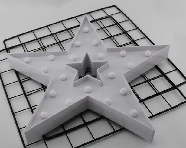 3D светодиодный Ночной светильник, настольная лампа, Рождественская звезда, большая Ночная лампа, романтическая батарея