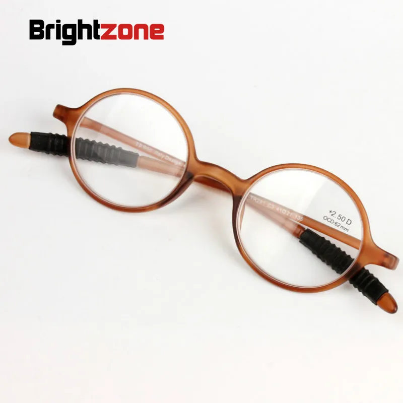 Brighttzone TR90 рамка Elder складные очки для чтения Для женщин далеко очки Для мужчин Круглый дальнозоркостью удобные дальнозоркости - Цвет оправы: Brown
