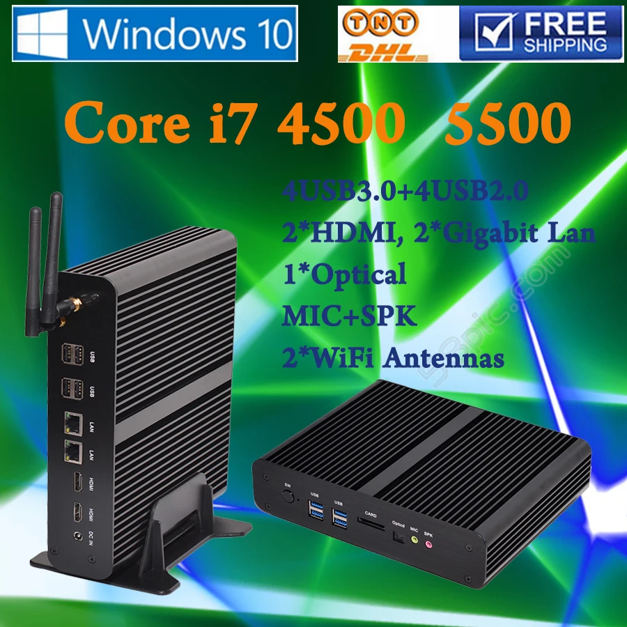 Mini PC Graphique HD 4500 Windows 2 HDMI SD Carte 4 K HTPC Micro Barebone PC