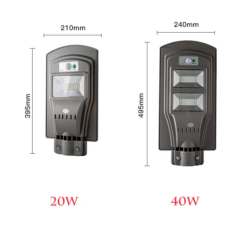 IP65 Водонепроницаемый наружной стены уличный свет 20/40/60 W Солнечная приведенная в действие радар движения+ свет Управление для шланг для полива огорода, двора, уличная лампа заливающего света