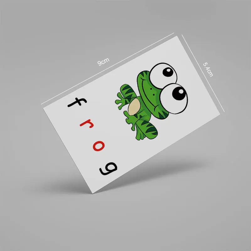 Montessori Animal Cards with Letters Clips Language Materials Educational Learning Toys for Toddlers Juguetes Brinquedos MH0264H