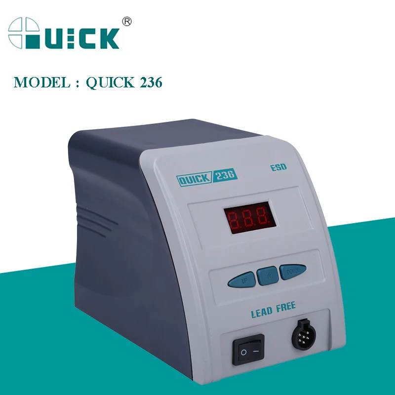 US $126.00 QUICK 236 110220V 90W ESD Safe LEADFree Soldering Station Adjustable Temperature Welding Soldering Iron BGA Rework Station