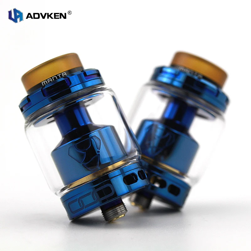 100 Advken Authentic Manta RTA 24mm Rebuildable Vaping Tank 3 5ML 5ML Ecig Atomizer in Blk