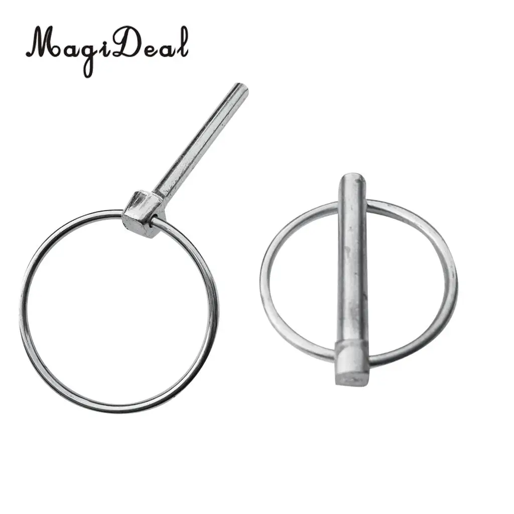 

MagiDeal Hot 2Pcs Aluminum Metal Kayak Canoe Marine Boat Dinghy Trolley Trailer Buckle Rings Replacement Hardware Kit Small/Big