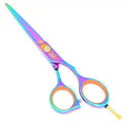 Meisha 5,5 дюймов Радуга волос ножницы Стилизация инструмент для подравнивания волос парикмахерская парикмахерские ножницы бритвы HA0014