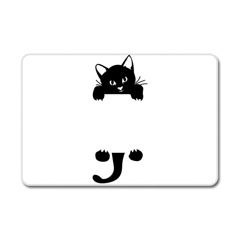 Черный кот котенок мультфильм аниме крутой дизайн Натуральная Резина Настольный коврик для мыши для ноутбука компьютерный корпус коврик для мыши коврик