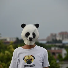 Хэллоуин Panda латекс маска костюм вечернее изящное платье маски животных
