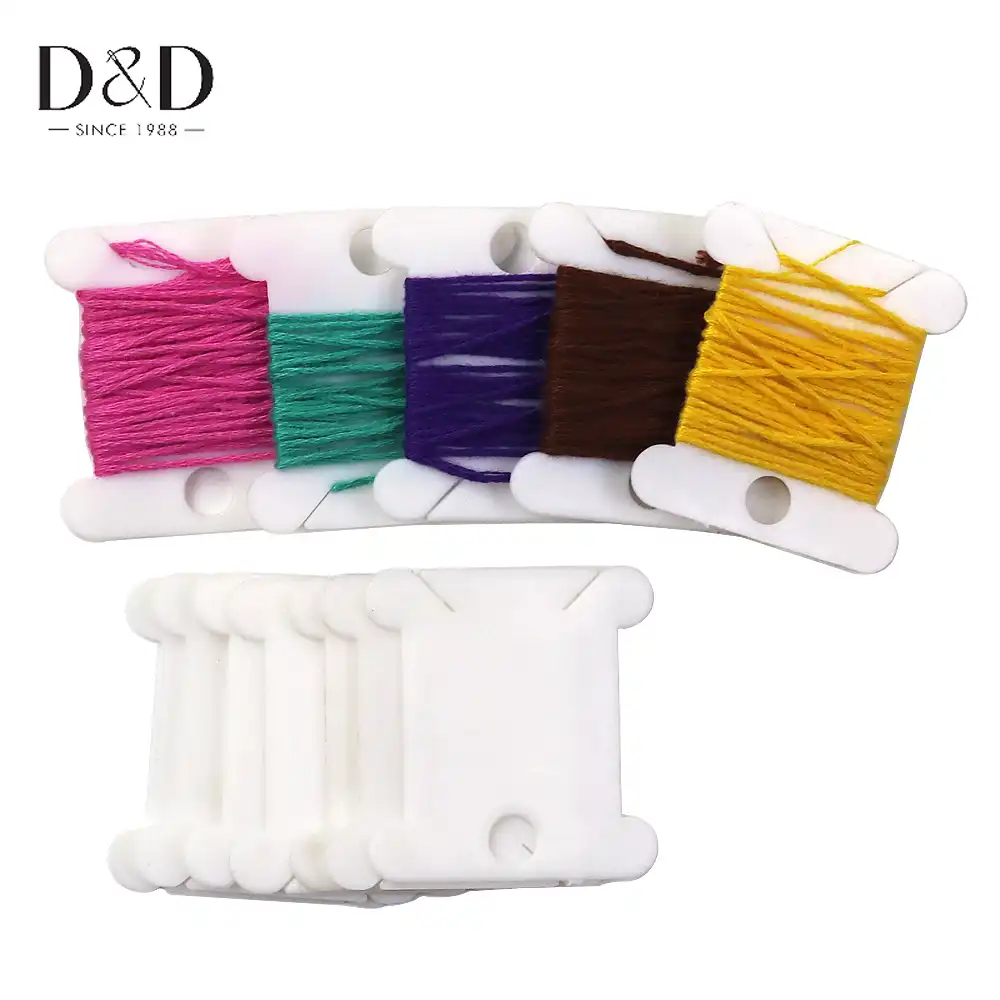 Craft DIY Sewing Storage Embroidery Floss Organizer 230 Piece Plastic Floss Bobbins Cross-Stitch Thread Bobbins Card Thread Holder with Floss Winder