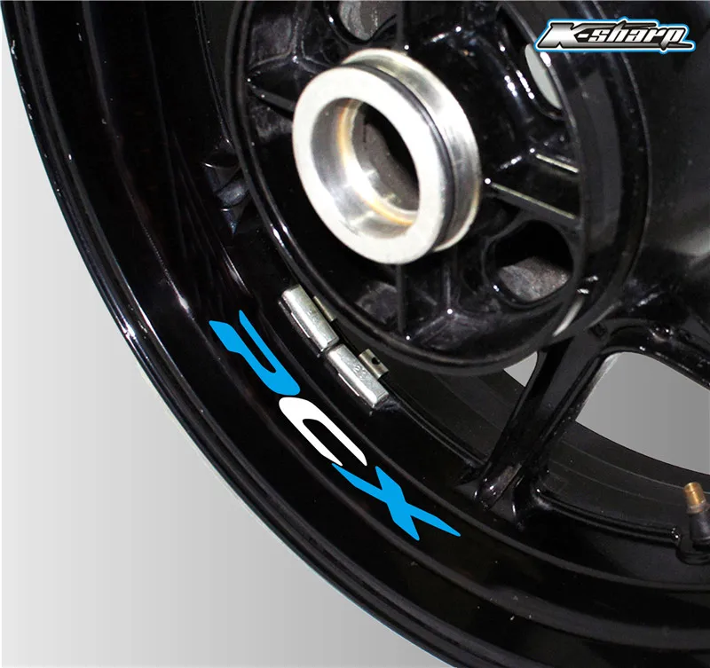 Высокое качество moto rcycle rim логотип наклейка светоотражающая Мото Аксессуары Украшение для honda PCX 125 150 наклейка - Цвет: K-LQT-PCX-02