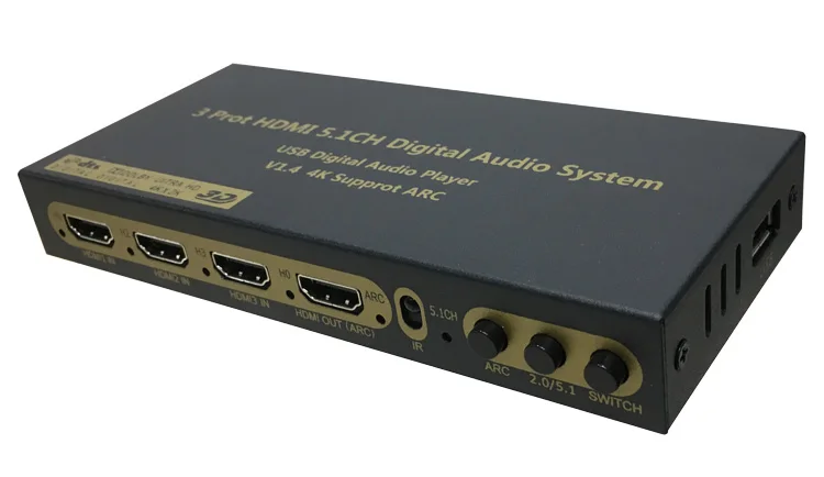HDMI тройной в 5,1 без потерь аудио декодер 4K аудио сплиттер DTS/AC-3, DTS оптический коаксиальный аудио декодер для 5,1 каналов