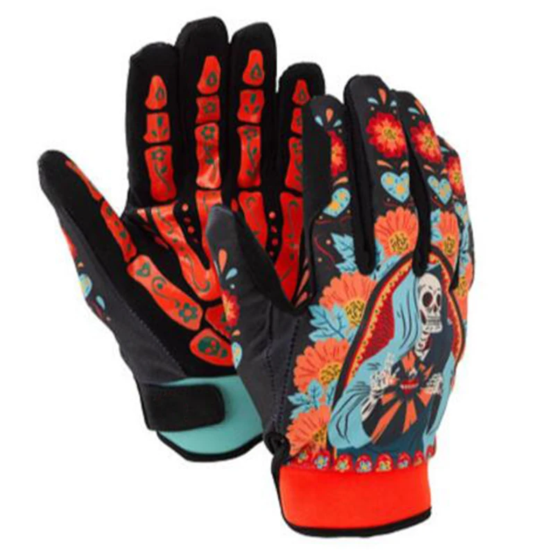 Skull Ski Gloves for Man Women Punk Skull Snow Gloves Winter Thermal