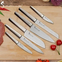 SOWOLL Brand Kitchen Knife Set Seamless Welding Stainless Steel Knife 3.5″ 5″ 7″ 8″ 8″ 8″ Non-stick Easily Handle Cooking Tools