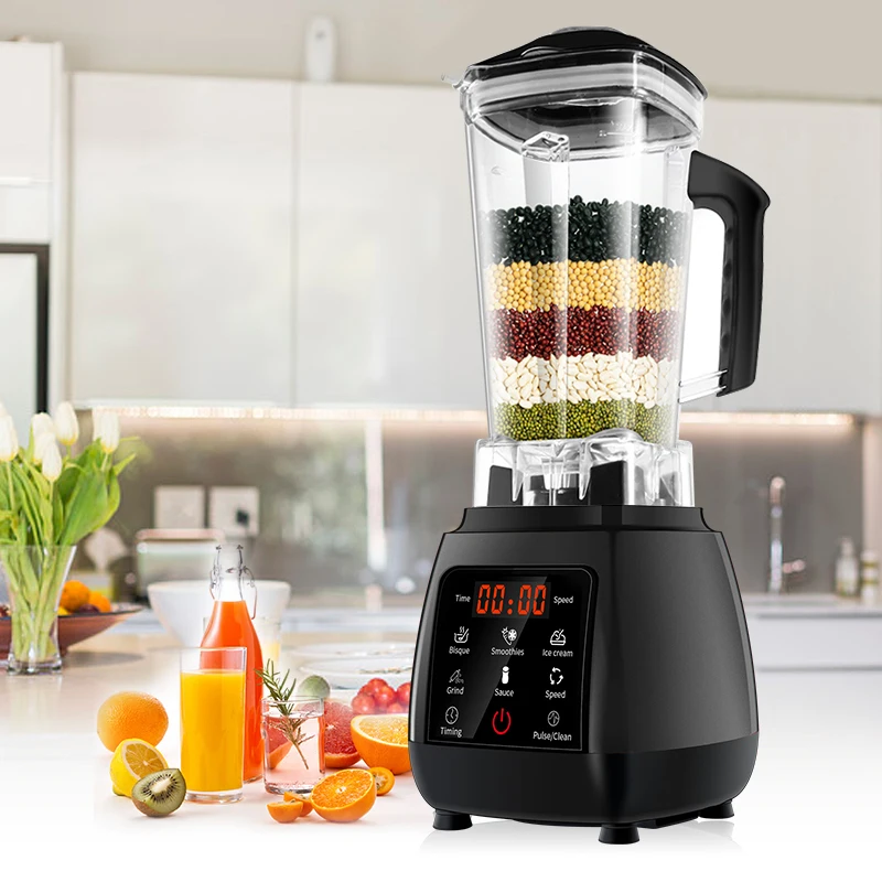Цифровой 3HP BPA FREE 2L автоматический тачпад профессиональный блендер, миксер, соковыжималка, мощный кухонный комбайн, фруктовые смузи