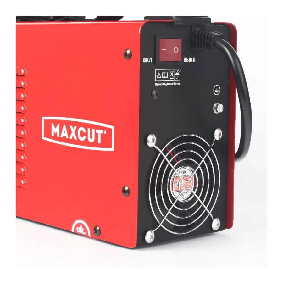 Аппарат сварочный инверторный MAXCUT MC250 (Сварочный ток 20-230 А, диаметр электродов 1.6-5 мм, потребляемая мощность 5500 Вт, продолжительность включения 60 % при 230 А)