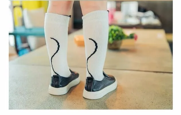 Детей пред дошкольного возраста составители Фокс носки колено высокий рукав загрузки Гетры Totoro носки девушка Collant enfant детей Chaussette изящный усы носки