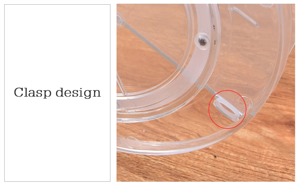 Makeup Organizer 360 Rotating Adjustable Storage Box Plastic Clear AcrylicTransparent Box Jewelry Necklace Nail Polish Cosmetic (10)