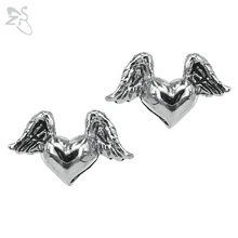 Милые сердцу Серьги-гвоздики серебро Brincos Нержавеющая сталь серьги крыло для Для женщин Для мужчин девушка Пронзительный Панк ювелирные изделия Рождественский подарок