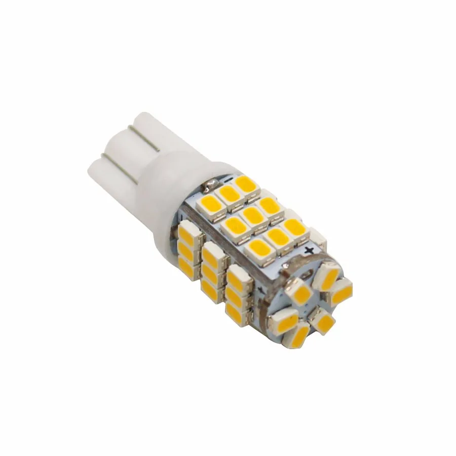 Hyzhauto 10 шт. T10 W5W светодиодный теплый белый свет лампы 3020/1206 42smd светодиодный огни автомобиля 4300 К Авто Чтение/внутренний и внешний створчатый распашный дверь/боковые габаритные светодиодные лампы 12V