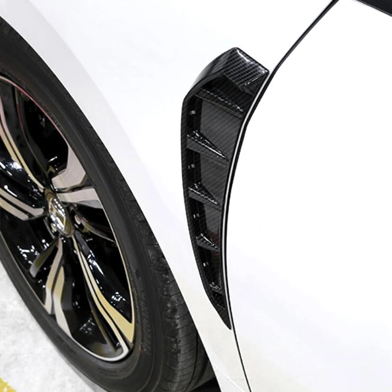 2 шт Автомобильная передняя дверь боковое крыло вентиляционные отверстия крышка вентиляционное отверстие крышка отделка карбоновое волокно для Honda Для Civic X Sedan 10th 16-18