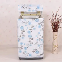 Синий напечатанный Водонепроницаемость peva солнцезащитный крем для стиральной машины на Молнии Пылезащитный кожух Толстый водонепроницаемый прочный защитный чехол