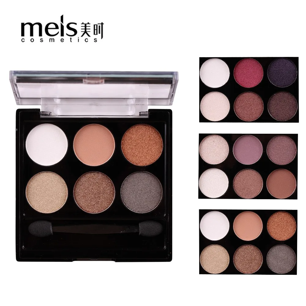 MEIS Beauty Glazed 6 Color Nude Shining Eyeshadow Palette Makeup Glitter Pigment Smoky Eye Shadow Pallete Waterproof Cosmetics MEIS Beauty Glazed 6 Color Nude Shining Eyeshadow Palette Makeup Glitter Pigment Smoky Eye Shadow Pallete Waterproof Cosmetics