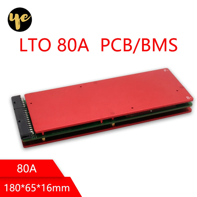 

Battery LTO BMS 5S/10S/15S/20S/25S/30/35S 80A 2.4V With Balance For 12V/24V/36V/48V/60V/84V Lithium Titanate Battery Packs