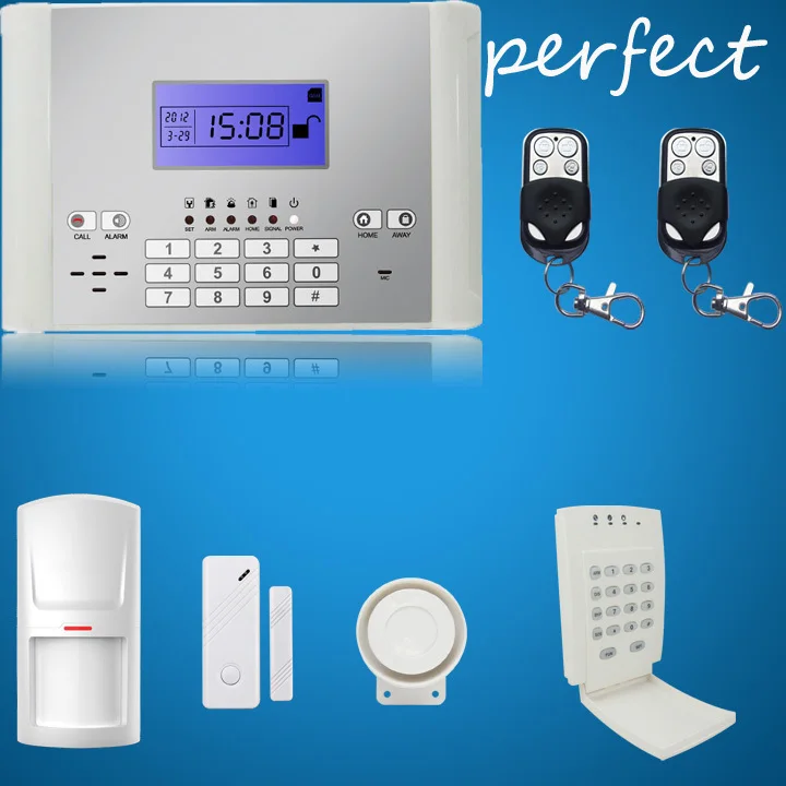 PSTN Alarm + GSM Alarm,Wireless & wired Smart Home Alarm