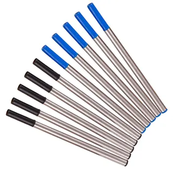 

10 PCS BLUE INK REFILLS FOR ROLLER BALL PEN AND BLACK INK FOR CHOICE OFFICE SUPPLY STATIONERY SCHOOL