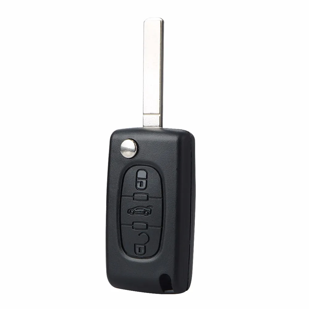 CE0523 Rotating Remote Car Key 3 Button Middle Body FOB for Peugeot Citroen Switch 433 MHz ID46 PCF7941 Chip VA2 knife | Автомобили и