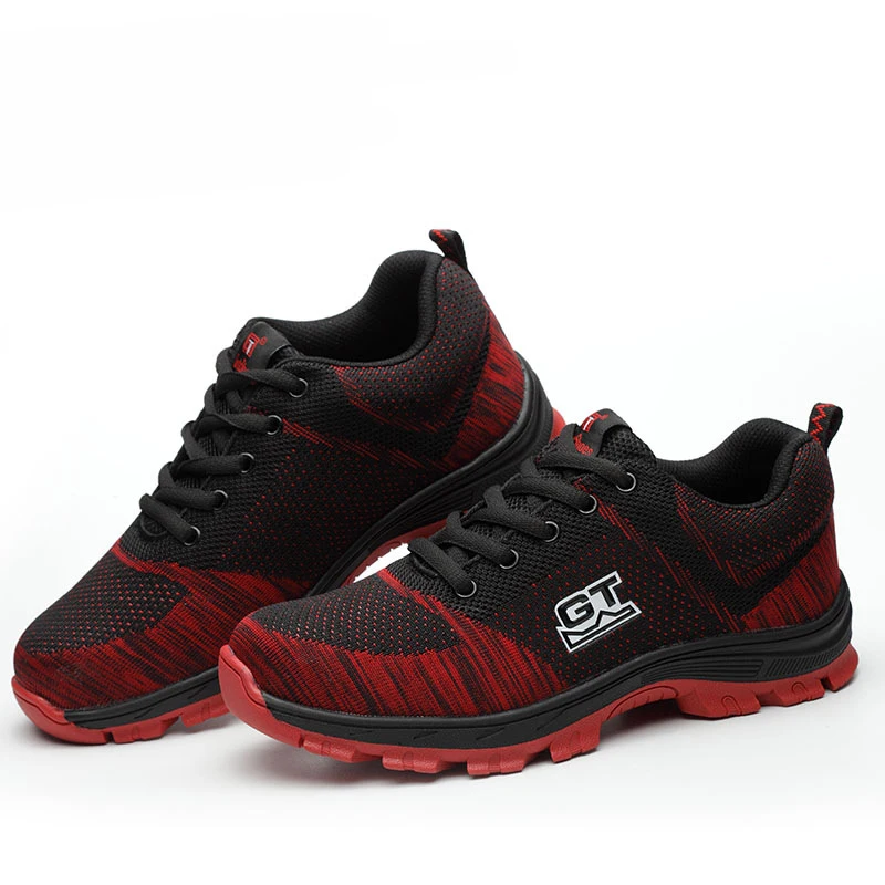 Outdoor Safety Shoes Steel Toe Men's Breathable MeshMen Industrial & Construction Puncture Proof Work Shoes Plus Size