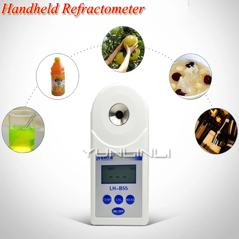 

Digital Sugar Refractometer Handheld Measuring Sugar Content Tool For Honey Fruit Concentration Meter Refractometer LH-T20