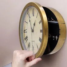 

Vintage Wall Clock Safe Box Secret Storage Box Wall Clock Safe Money Jewelry Valuables Storage Box Home Decoration