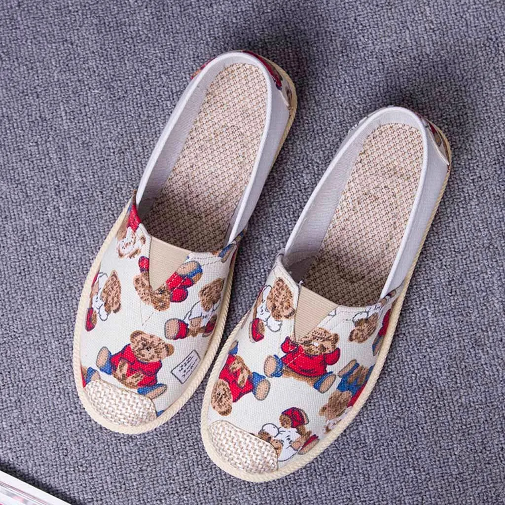 

MUQGEW Vintage Lazy loafers women shoes mixed colors print shallow flats sneaker woman shoes high quality casual Non-slip shoes