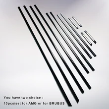 10pcs Acrylic Door Side Body Moulding Cover Trim Accent For Benz AMG BRABUS W463 G63 G65 G500 Sticker Accessories car styling 2pcs for mercedes benz g63 amg performance edition side sports stripe w463 g65 skirt vinyl decals sticker black 5d carbon