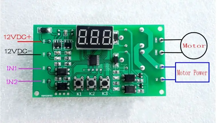 

12V Dual Programmable Relay Control PLC Cycle Delay Timing DC motor Reversible