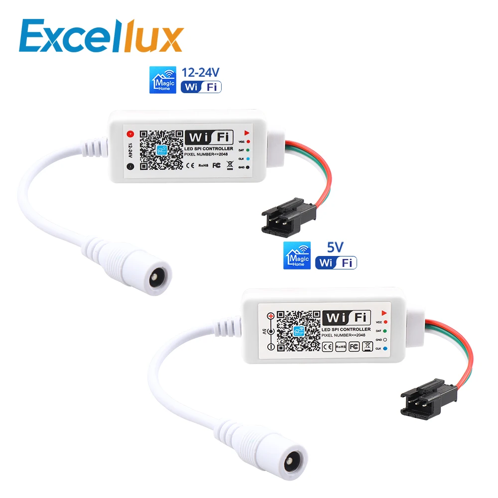 

Magic Home 5V 12V 24V Mini SPI WiFi LED Controller WiFi iOS Android Mini Controller for WS2811 SK6812 WS2812b LED Strip
