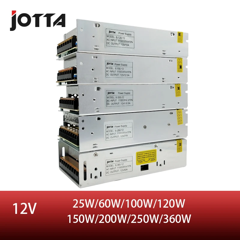 Светодиодный импульсный источник питания 12 В 180 Вт 200 250 350 360 Вт|12v power led|12v supply led12v led