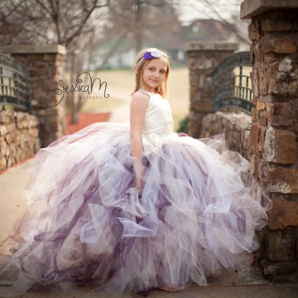 white satin girls dress