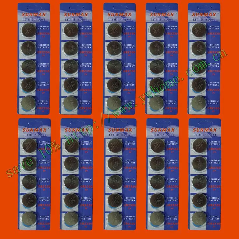 50PCS CR2330 LITHIUM BATTERIES 3V SHIP by air mail | Электроника