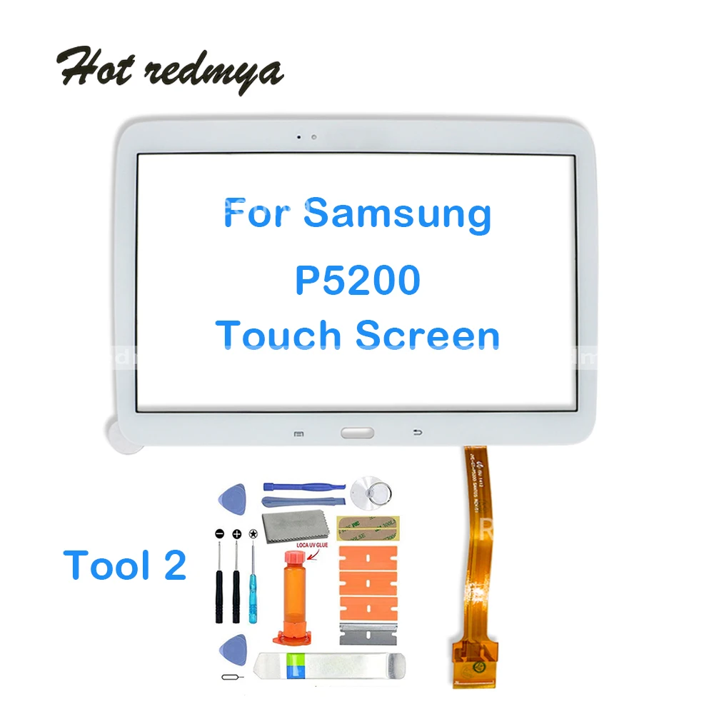 

P5200 Touch Screen Digitizer Sensor Front Outer Glass Lens Panel For Samsung Galaxy Tab 3 10.1 GT-P5210 P5200 P5210 + Set Tool