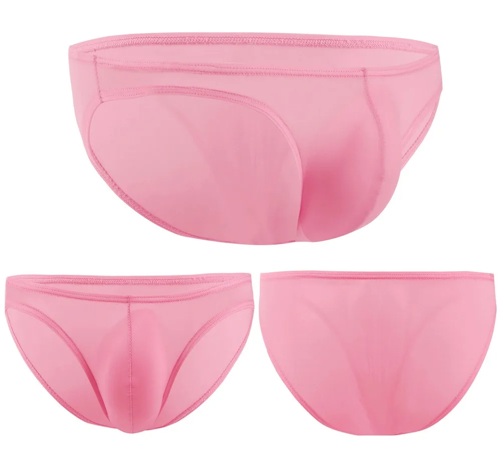 

U Convex Tight Pouch Underpants 2019 Men Sexy Mini Briefs See Through Panties Thin Ice Silk Low Waist Male Underwear Briefs