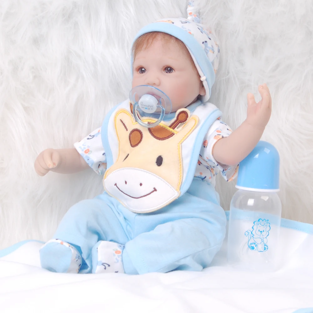 

KEIUMI Realistic 17'' Reborn Baby Dolls Newborn 43 cm Silicone Vinyl Doll Reborn PP Cotton Body Fashion Children Birthday Gifts